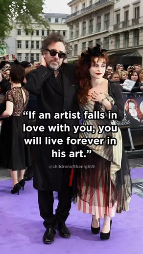 Tim Burton and Helena Bonham Carter🖤🖤 Credits: @childrenofthenight9 | Goth Rockstars