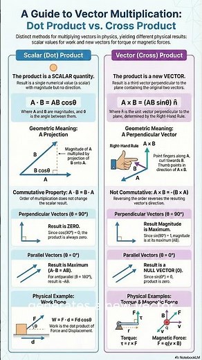 Dot Product vs Cross Product Explained | Vector Multiplication Physics
