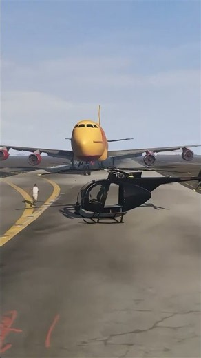 Helicopter Stuck on Runway as Aircraft Suddenly Approaches 😱✈️ | GTA 5