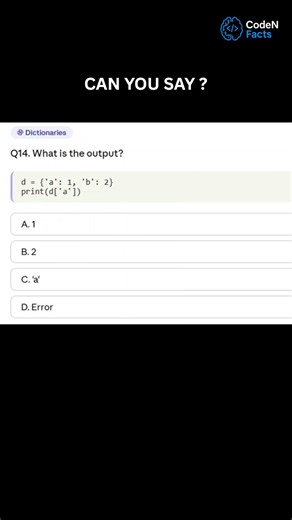 Python Dictionary Quiz | What Will Be the Output ? #shorts #ytshorts #coding #python #ai #yt