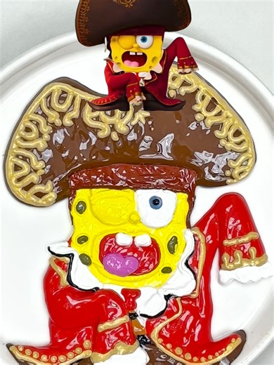 SpongeBob Paint Art: Satisfying Color Mixing Process