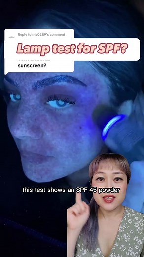 You can't test the SPF of sunscreen with a UV lamp - I would estimate this is single digit SPF. Powder sunscreens are the most misleading form of sunscreen IMO #spftest #sunscreentest #sunprotection #sunscreen #skincaremyth #spfpowder
