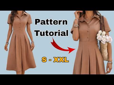Pattern Drafting for an Elegant Summer Dress | Step-by-Step EASY Tutorial! #sewing #sewingtutorial