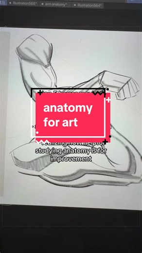 working on a video all abt arm anatomy and how to study anatomy and unfortunately my brain is expanding 😭 #anatomy #arttrend #artimprovement #sketch #artstudy