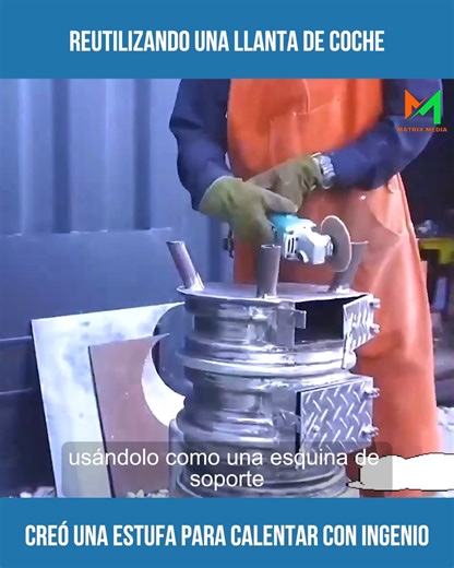 Reutilizando una llanta de coche, creó una estufa para calentar con ingenio. #Maravilloso #Descubrir #ProcesoDeTrabajo | Phoenix Thread