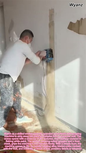How to Remove Old Wall Paint Fast: Wall Scraping Machine in Action