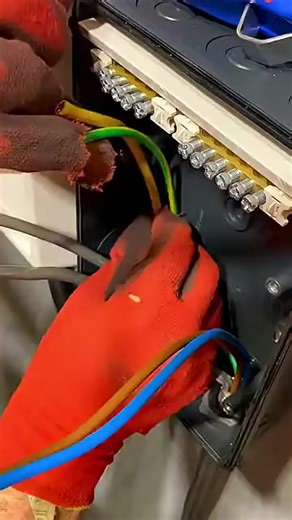 Electrical power panel connection.