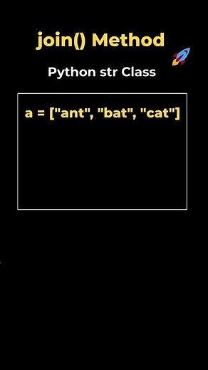 10. join() method in String class | Python #coding #datascience
