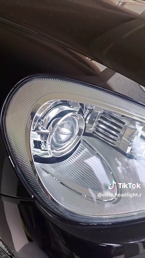 High-End Headlight Restoration Process for Porsche