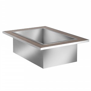 Eastern Tabletop ST5925DIB Hub Buffet 31 7/16" x 22 1/4" x 3/4" Gray Grain Drop-In Ice Bin Tile