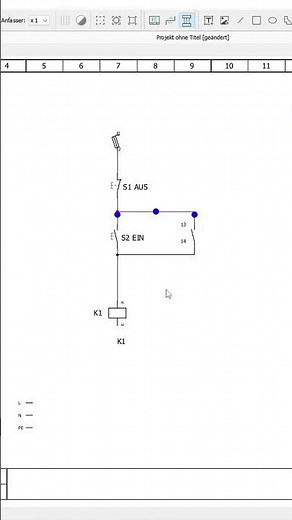 QElectroTech, electric diagram Software, example self-mounting circuit diagram