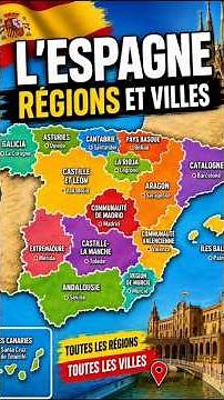 🇪🇸 La carte de l'Espagne : toutes les régions et les principales villes