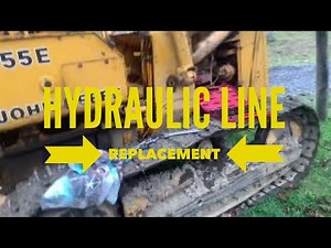 How to change a hydraulic line on a hi lift John Deere 455E