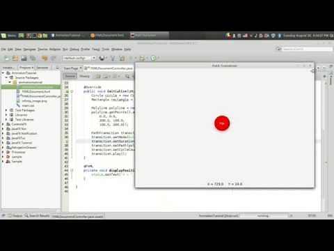 JavaFX Animation Tutorial #6: PathTransition for moving objects through a path