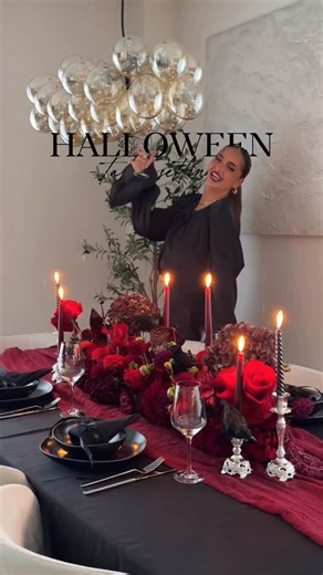M I H R I B A N | Halloween table setting 👻🎃🦇🪾🤎 _____ #Halloween #HalloweenTableSetting #HalloweenDecor #SpookySeason #HalloweenVibes #HalloweenParty... | Instagram