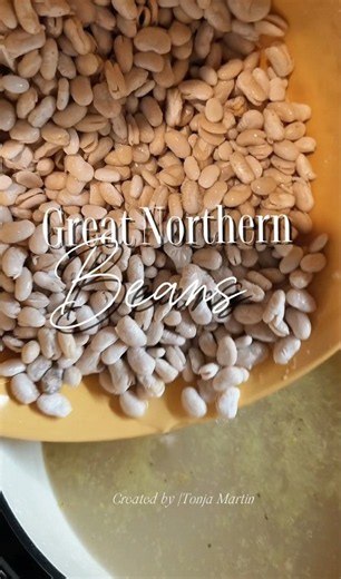 Great Northern beans with smoked turkey and tender carrots