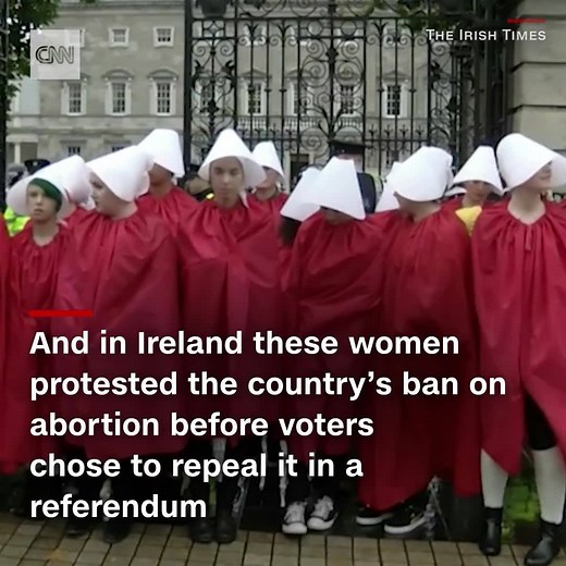 493K views · 1.1K shares | Women are donning the iconic red cloak and white bonnet from “The Handmaid's Tale" to speak out in real-life protests https://cnn.it/2OkLPDY | CNN | Facebook