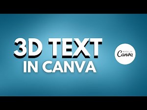 How to Create A 3D Text Effect in Canva (Simple Canva Tutorial For Beginners)