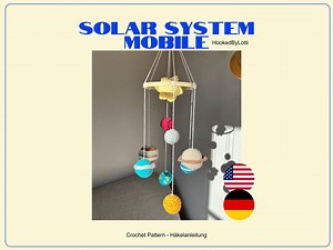 Solar System Mobile Crochet Pattern | Amigurumi Planets PDF | Beginner-friendly Crochet Tutorial | Sun & 8 Planets Mobile - Etsy