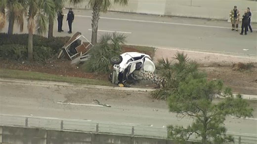 Person killed after car crashes into palm tree in Coconut Creek