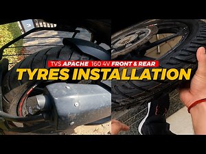 Best Tyres for TVS Apache | Front & Rear Tyres Installation | Apache 160 4V BS6 | Helmetdude