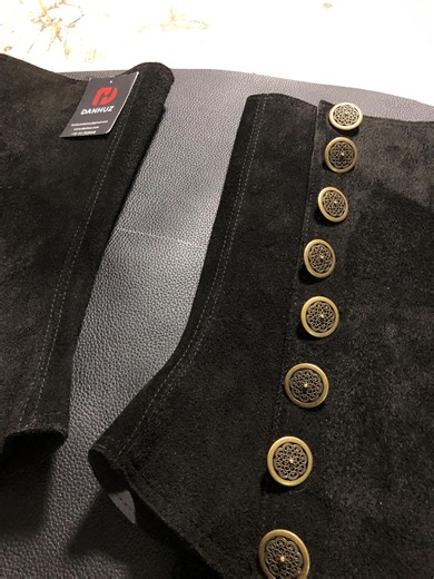 Handmade Black Suede Leather Chaps | Western Riding Half Chaps With Brass Buttons - Etsy