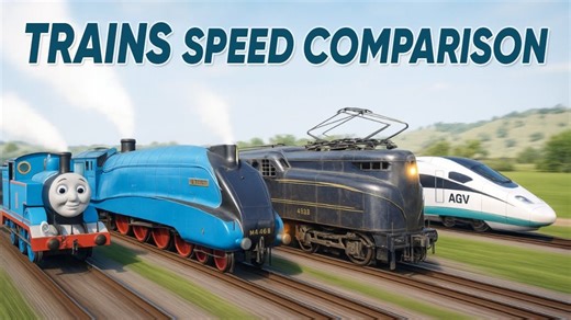 3D 速度大比拼全球火车篇 🚂 SPEED COMPARISON 3D Trains