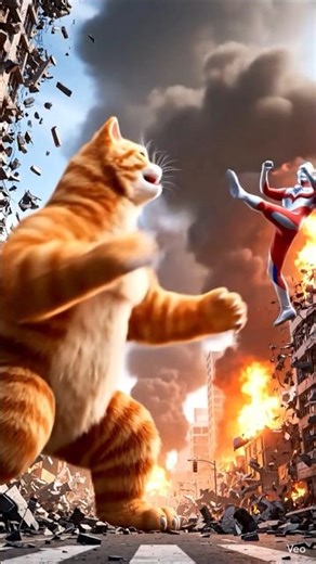 Giant Cat vs Ultraman Clash
