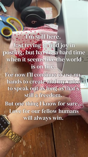 Feeling numb, but planning things to create and creating them keeps me going. Love you all so much ♥️ #quilttok #sewtok #crafting #foru #handmade