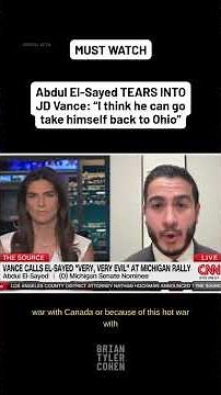 Abdul El-Sayed TEARS INTO JD Vance: "I think he can go take himself back to Ohio"