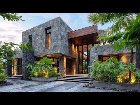 Contemporary Stone House Design | Where Strong Geometry Meets Timeless Design