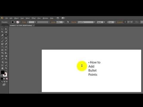 Add Bullet Points in Adobe Illustrator CS6 | CloudBloomers.com