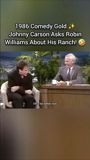 1986 Comedy Gold ✨️ Johnny Carson Asks Robin Williams About His Ranch! 🤣