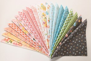 Newly Released! Sandy Gervais Floral Fabric Stacker: Springs in Town 10" Cotton Squares - Etsy