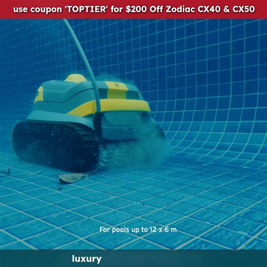 What if your pool could stay perfect—without you lifting a finger? Pool maintenance can be a hassle—hours spent scrubbing, vacuuming, and battling debris. But with Zodiac’s range of advanced robotic pool cleaners, you’ll wonder why you ever did it the hard way. From the sleek and powerful CX40 to the feature packed CX50, these cleaners redefine pool care with precision engineering and effortless performance. And for a limited time, you can experience this luxury for less. Save $200 today on Zodi