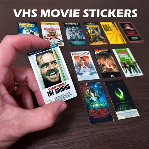 Retro VHS Cover Miniature Sticker - Select Title or Submit Custom Request - 2.75" X 1.5" - Etsy