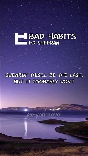 Ed Sheeran - Bad Habits (Lyrics)