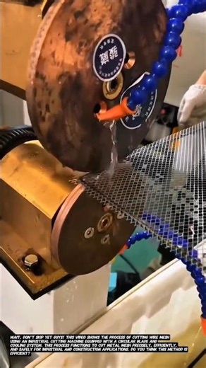 Wire Mesh Cutting Process Using Industrial Cutting Machine.