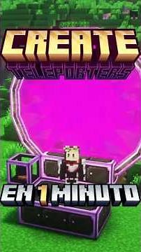 CREATE: TELEPORTERS in 1 MINUTE #minecraft #createmod #minecrafttutorial #planes #mods