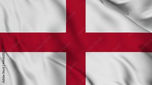 England flag waving looping footage Full 4K (3840 x 2160) Realistic England Flag Looping background. Looping Closeup Full 4K (3840 x 2160) footage. England country flags. 12th June