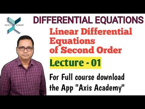 1. LINEAR DIFFERENTIAL EQUATIONS OF SECOND ORDER WITH VARIABLE COEFFICIENTS | (L-01)