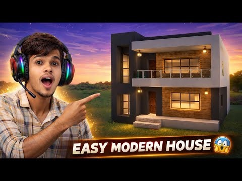 EASY Modern House in Minecraft 😱 | Full Tutorial Hindi