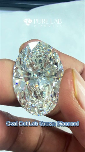 34 Carat Oval Cut Laboratory-Grown Diamond | From Rough Crystal to Finished Diamond | PLD