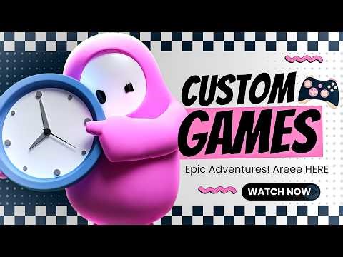 Fall Guys PURPLE VS PINK COLOR WARS | ANYONE CAN JOIN | ⚔️Leaderboard Customs With Viewers Live!