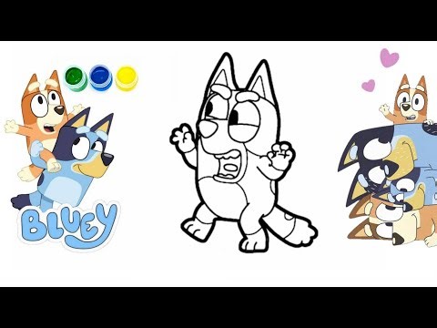 Bluey Feeling Angry 💙😊 | Learning Fun with Bluey ✨ Drawing | Bluey