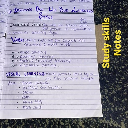 Discover and use your learning style. VARK model #Bs English Notes