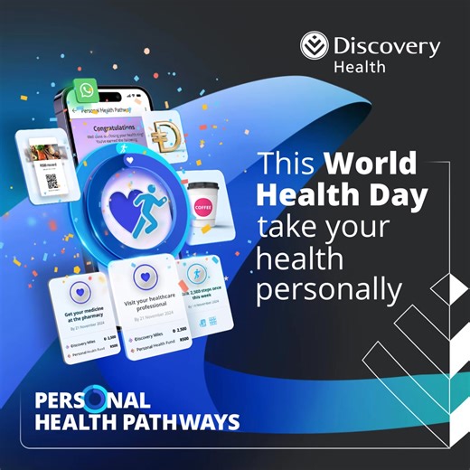 It's World Health Day 🌍, and what better way to celebrate than with a giveaway? To enter: Activate Personal Health Pathways💙 in the Discovery Health app. Post a screenshot of your activated pathway using #DiscoveryLovesYourHealth You could win a R1,000 Takealot voucher! Start now >> https://discv.co/PHPsm T&Cs apply. #PersonalHealthPathways | Discovery South Africa