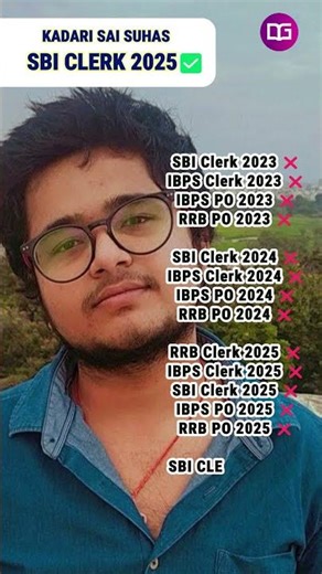Awesome Journey of Kadari Sai Suhas who cleared SBI CLERK 2025
