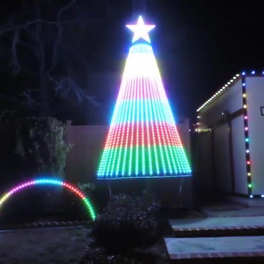🎄Make your yard a winter wonderland 🎄✨This is the outdoor Christmas tree that dazzles spectators, carolers and passersby with 300 choreographed light shows.😍 ✔ Waterproof and Safe to Touch https://therichestshop.com/led-christmastree-30 | Shops shop shop