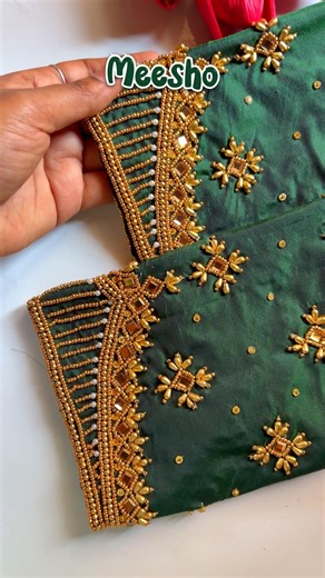 meesho maggam work blouse pieces | computer embroidery | aari work | meesho latest work blouses